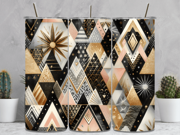 Black Gold Geometric Boho Tumbler Wrap: A Design Asset Worth Considering