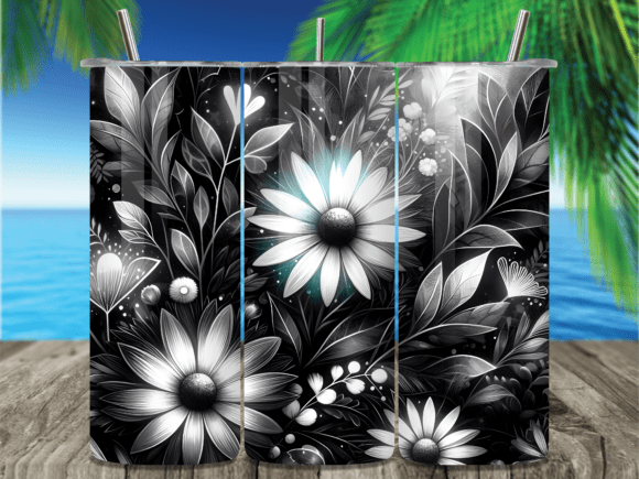 Black White Boho Floral Tumbler Wrap Review