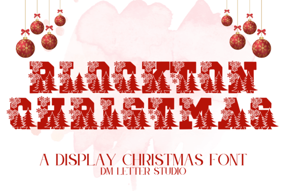 Blockton Christmas: A Decorative Graphic Design Asset for Handmade Creations