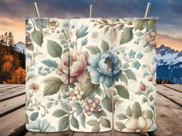 Blue Floral Watercolor Tumbler Wraps: A Designer’s Perspective on Branding and Presentation