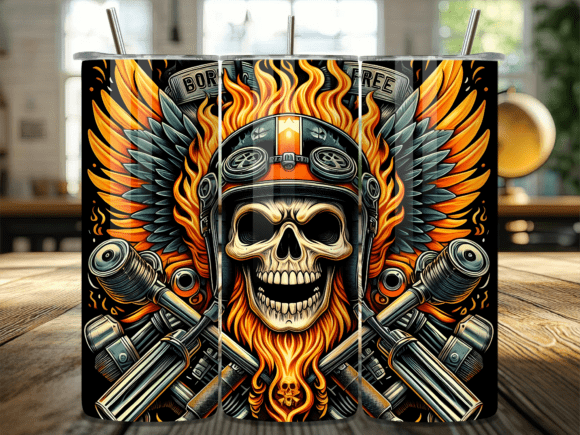 Born Free Biker Skull Tumbler Wrap Review