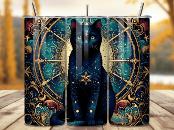 Celestial Mystic Black Cat Tumbler Wrap Review for Digital Sellers