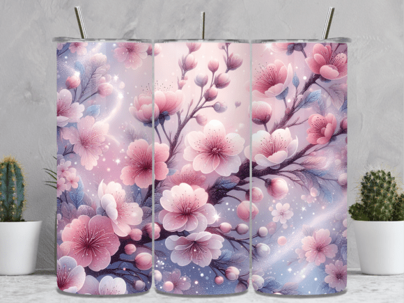 Cherry Blossom Floral Pink Tumbler Wrap Review for Digital Sellers