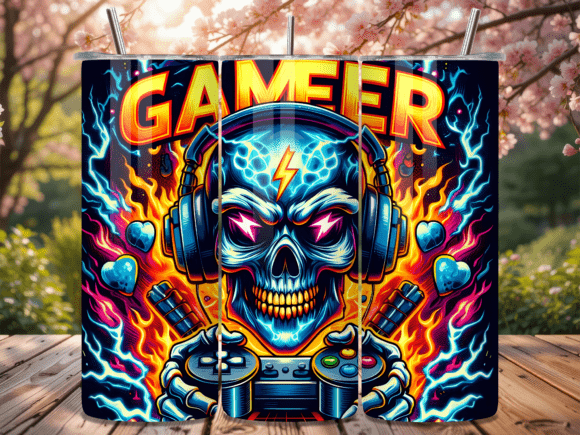 Cyberpunk Skull Gaming Life Tumbler Wrap Review for Digital Sellers