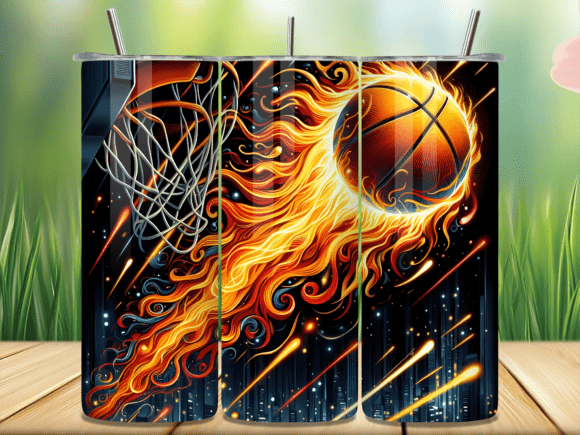 Fire Dunk Basketball 20oz Tumbler Wrap Review for Embroidery Projects