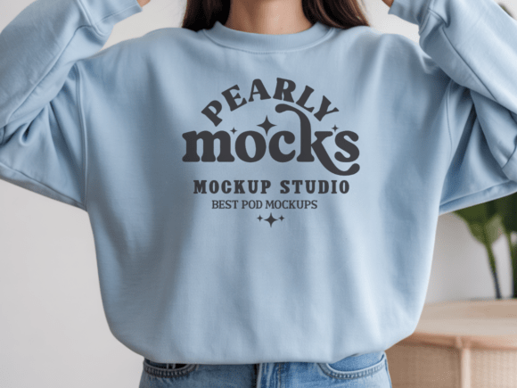Gildan 18000 Light Blue Mockup 7: A Product Mockups Staple for Creative Projects