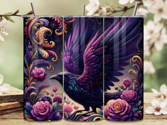 Gothic Purple Raven Floral Tumbler Wrap Review for Real Crafting