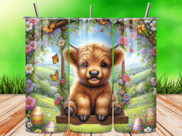 Highland Cow Swing Easter Tumbler Wrap Review: A Fresh Branding Asset for Spring Campaigns