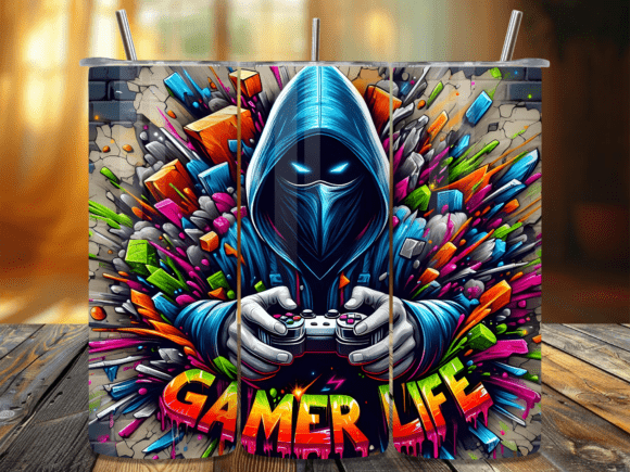 Hooded Gamer Character Art Tumbler Wrap Review: A Bold Design for Modern Branding