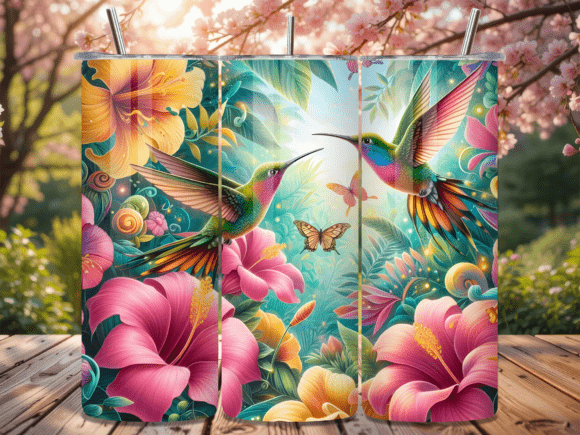 Hummingbird Garden Tumbler Wrap Design Review