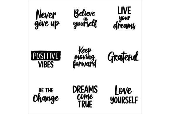 Inspirational Motivation Quotes Bundle for T-Shirt Designs