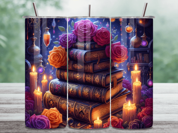 Magical Bookshelf Candles Tumbler Wrap Review for Real Client Projects