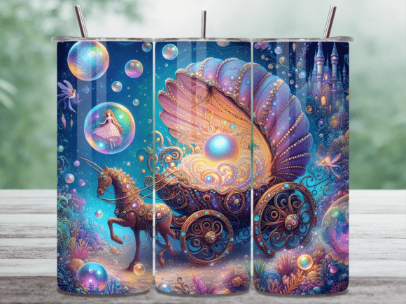 Magical Shell Carriage Tumbler Wrap for Branding & Marketing