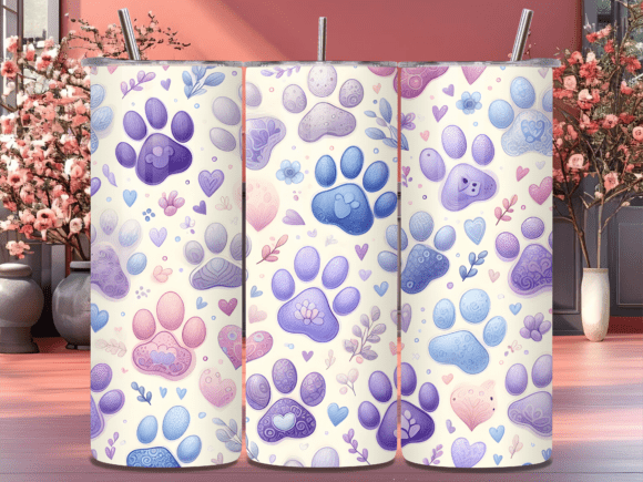 Pastel Paw Print Pattern Tumbler Wrap Review: A Design Asset for Creative Sellers