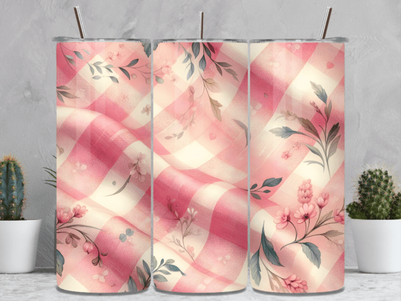 Pink Gingham Floral Tumbler Wrap Design Review: A Sweet Addition to Creative Projects