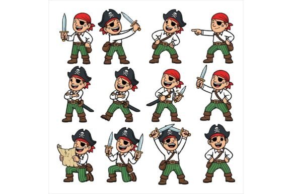 Pirate Cartoon Characters Bundle for T-Shirt Designs: A Crafters’ Review