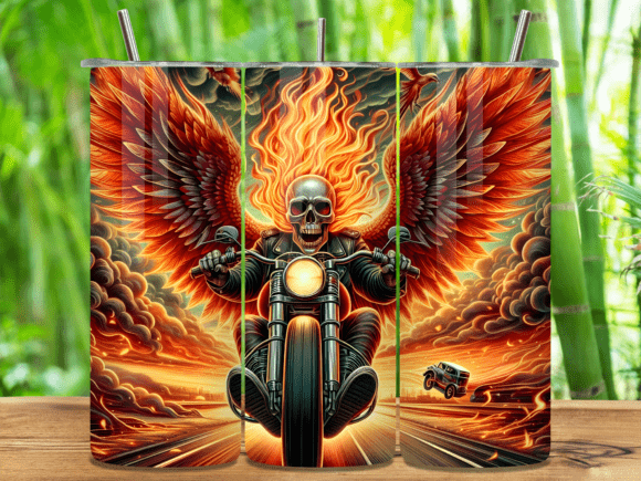 Skeleton Rider Flame Wing Tumbler Wrap Review for Real-World Design Projects