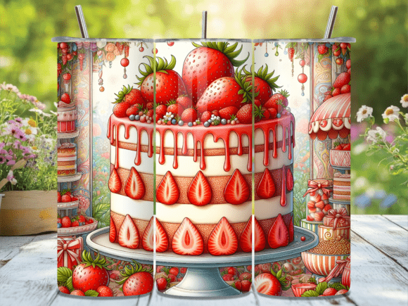 Sweet Strawberry Cake Tumbler Wrap Review: A Versatile Graphic for Handmade Creations