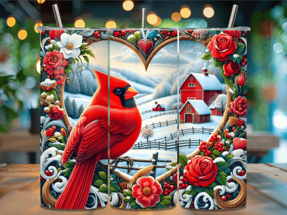 Winter Barn Cardinal Valentine Tumbler Review