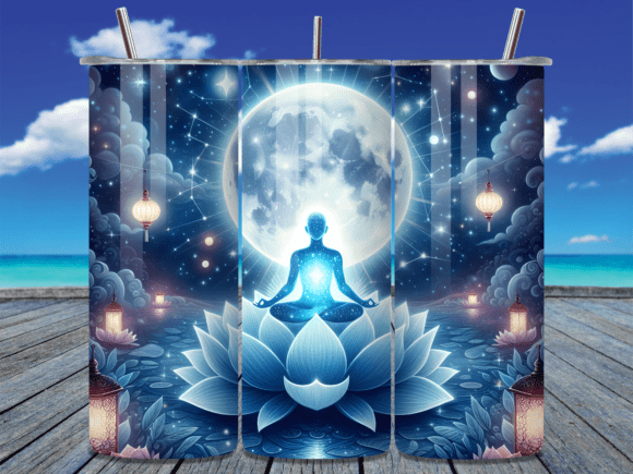 Zen Moon Meditation Yoga Tumbler Wrap Review for Design Projects